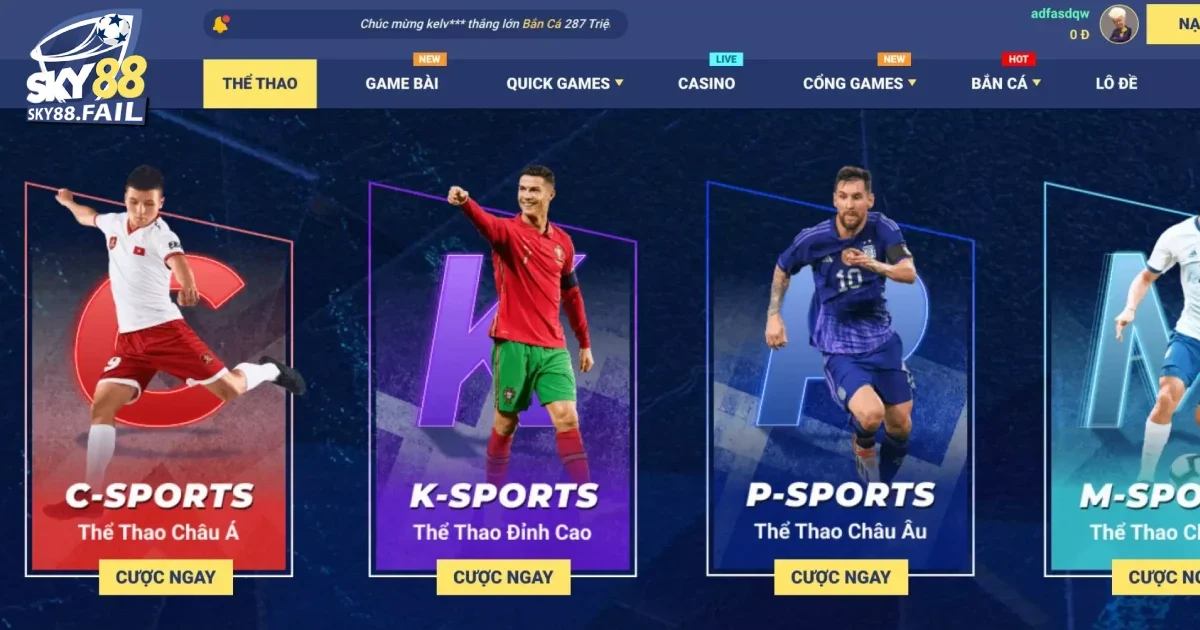 Thể Thao Sky88: Sân Chơi Cá Cược Đỉnh Cao Cho Bet Thủ 4 Các Loại Kèo Thể Thao Tại Sky88